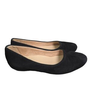 Naturalizer Maxwell black suede leather comfort ballet flats womens 8 wide